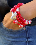 Big Red Like Wrap Bracelet