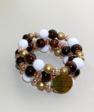 Caramel and Cream Coffee Bracelet Set