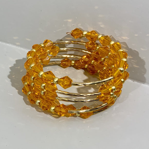 Blast of Amber Wrap Bracelet