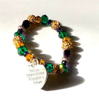 Mardi Gras with Love Wrap Bracelet