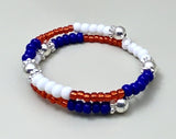 Knicks Vibes Seed Bead Wrap Bracelet