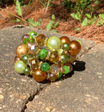 Green Glamour Wrap Bracelet