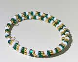 Green is Gold Seed Bead Wrap Bracelet