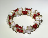 Ruby Rose Seed Bead Wrap Bracelet