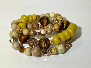 Yellow Fever Stacked Bracelet Set