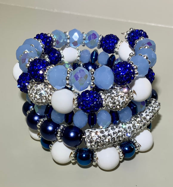 Seeing Blue Wrap Bracelet