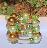 Green Glamour Wrap Bracelet