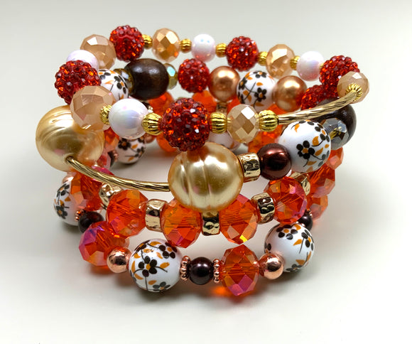 Pumpkin Spice Bracelet Set