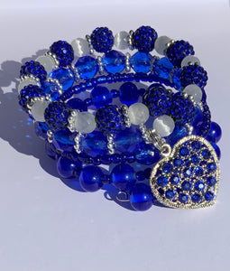 Big Blue Wrap Bracelet