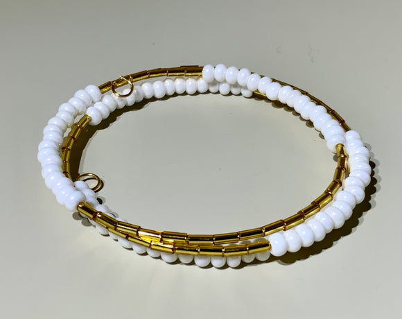 Gold is Good Seed Bead Wrap Bracelet