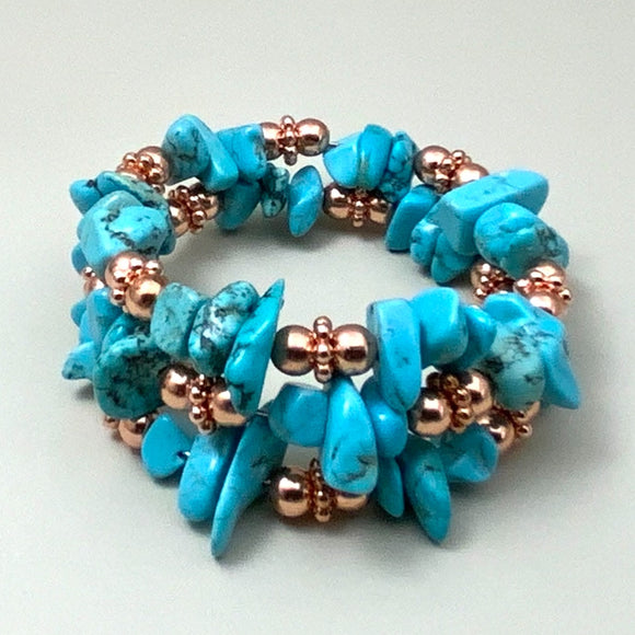 For the Love of Turquoise Wrap Bracelet