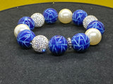 Blue, Silver and Pearls